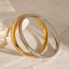 Wholesale Plain Ring Bracelet In Stainless Steel With Geometric Style Photosensitive Surface And Buckle Electroplated