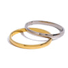 Wholesale Plain Ring Bracelet In Stainless Steel With Geometric Style Photosensitive Surface And Buckle Electroplated