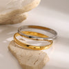 Wholesale Plain Ring Bracelet In Stainless Steel With Geometric Style Photosensitive Surface And Buckle Electroplated