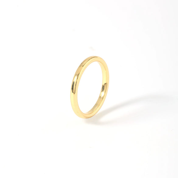 Wholesale Plain Ring Ultrafine Gold And Silver Twocolor Simple Copper Geometric Women's Ring With Electroplating