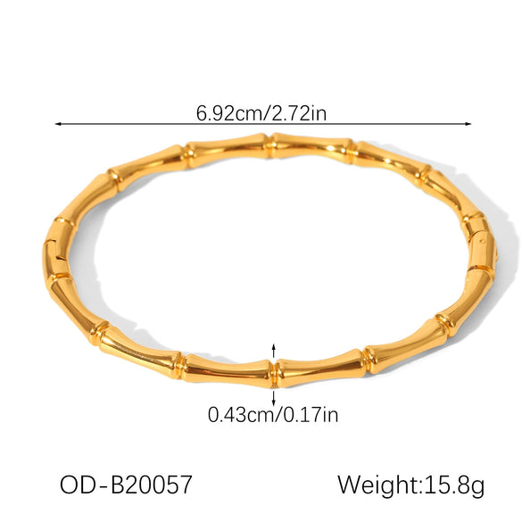 Wholesale Plain Stainless Steel And Titanium Steel Ring Bracelet For Women With Pvd Vacuum Plating Light Luxury Style Non Fading Waterproof Anti Oxidation And Corrosion Resistant