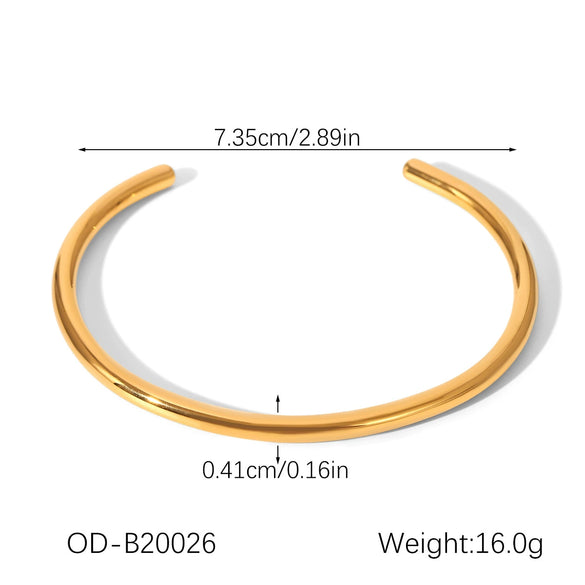 Wholesale Plain Stainless Steel And Titanium Steel Ring Bracelet For Women With Pvd Vacuum Plating Light Luxury Style Non Fading Waterproof Anti Oxidation And Corrosion Resistant