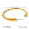 Wholesale Plain Stainless Steel And Titanium Steel Ring Bracelet For Women With Pvd Vacuum Plating Light Luxury Style Non Fading Waterproof Anti Oxidation And Corrosion Resistant