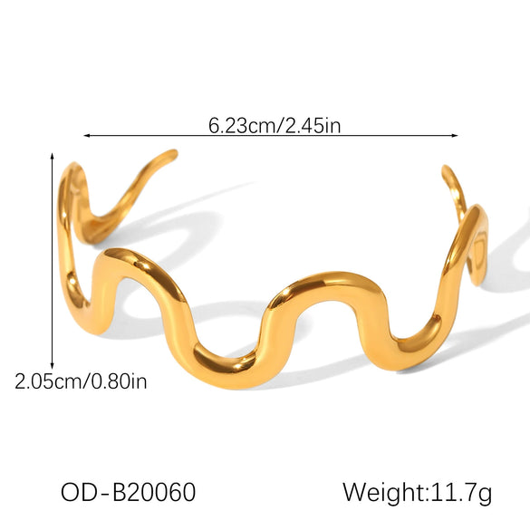 Wholesale Plain Stainless Steel And Titanium Steel Ring Bracelet For Women With Pvd Vacuum Plating Light Luxury Style Non Fading Waterproof Anti Oxidation And Corrosion Resistant