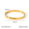Wholesale Plain Stainless Steel And Titanium Steel Ring Bracelet For Women With Pvd Vacuum Plating Light Luxury Style Non Fading Waterproof Anti Oxidation And Corrosion Resistant