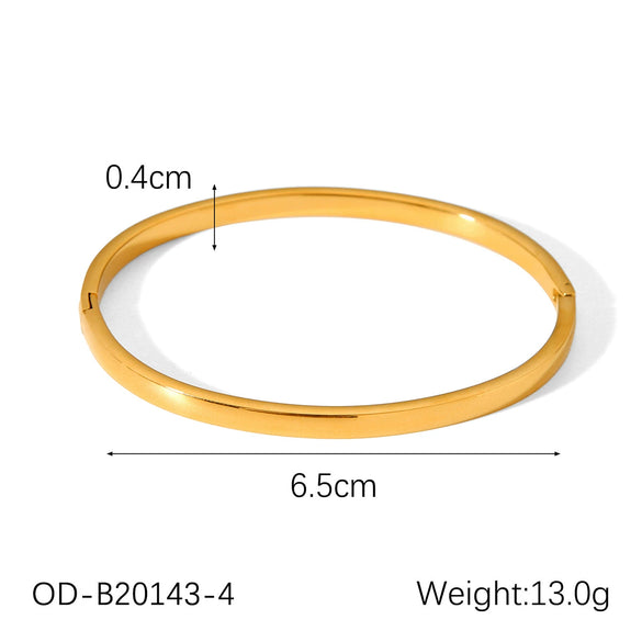 Wholesale Plain Stainless Steel And Titanium Steel Ring Bracelet For Women With Pvd Vacuum Plating Light Luxury Style Non Fading Waterproof Anti Oxidation And Corrosion Resistant