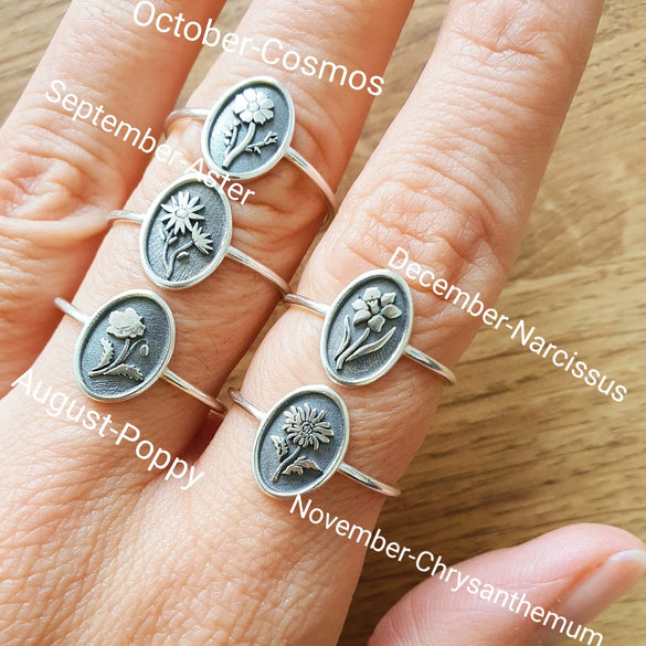 Wholesale Plant Flowers Style Geometric Titanium Steel Open Ring Electroplated With 18K Gold And Zircon Birthstone