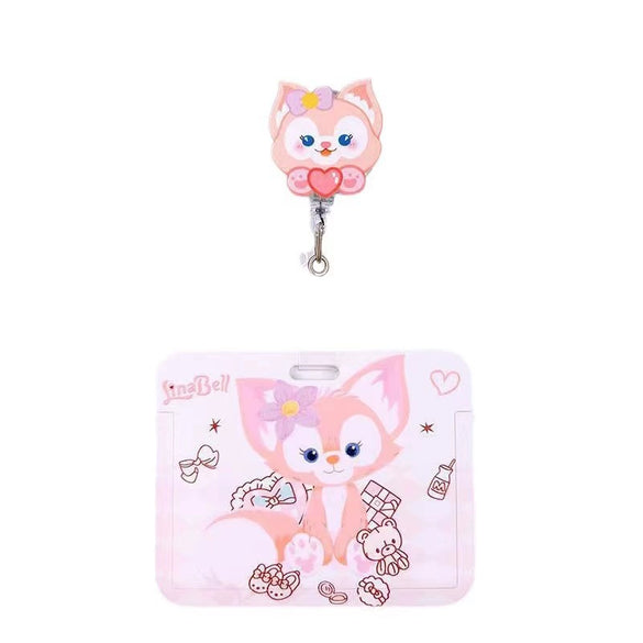 Wholesale Plastic Acrylic Nurse Badge Pendant Retractable Buckle Holder For Student School Bag With Cartoon Style