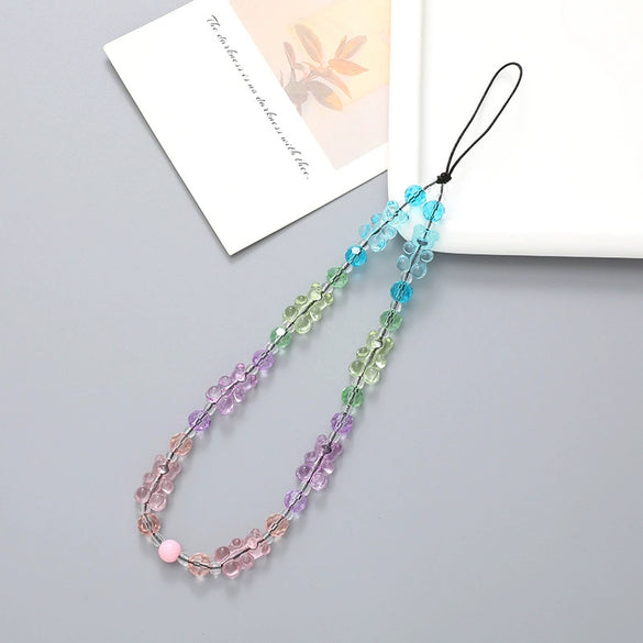 Wholesale Plastic And Resin Animals Handmade Beaded Mobile Phone Chain Pendant For Women