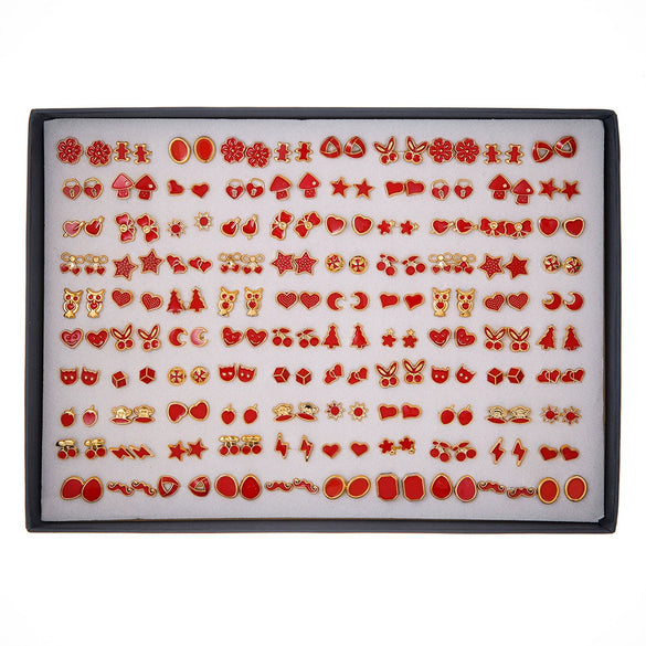 Wholesale Plastic And Resin Earrings Set With Geometric Style Dripping Glue Design In Fruit And Food Shape
