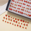 Wholesale Plastic And Resin Earrings Set With Geometric Style Dripping Glue Design In Fruit And Food Shape