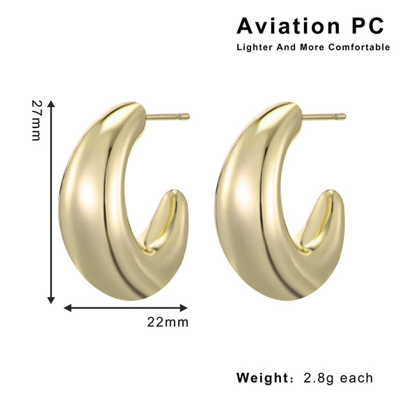 Wholesale Plastic And Resin Geometric Retro Light Luxury Hollow Electroplated Women's Earrings