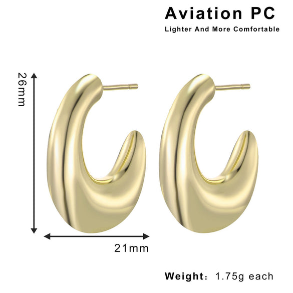 Wholesale Plastic And Resin Geometric Retro Light Luxury Hollow Electroplated Women's Earrings