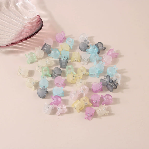 Wholesale Plastic And Resin Handmade Women's Hair Claw Clips With Cat's Eye And Flower Design
