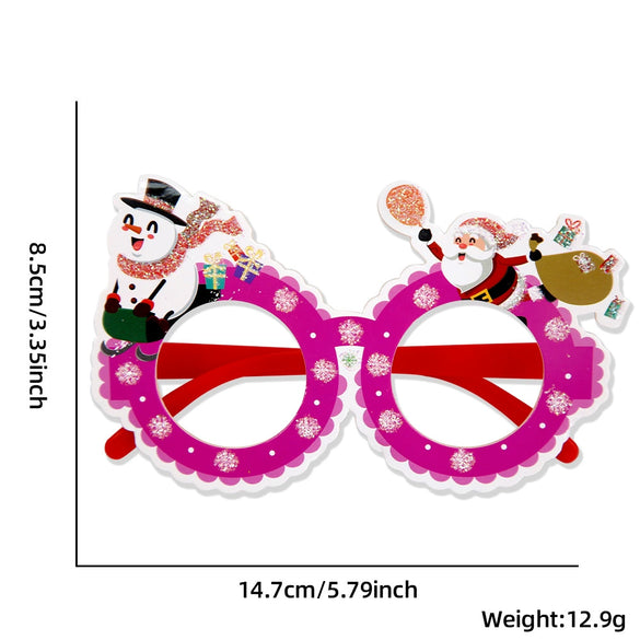 Wholesale Plastic Cartoon Christmas Glasses For Holiday Party Decor
