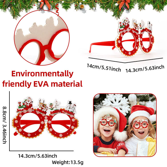 Wholesale Plastic Cartoon Christmas Glasses For Holiday Party Decor
