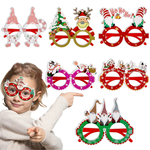 Wholesale Plastic Cartoon Christmas Glasses For Holiday Party Decor