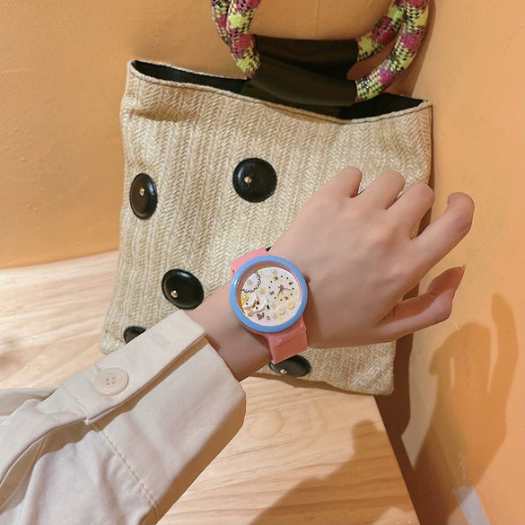 Wholesale Plastic Cartoon Style Student Watch For Female