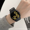 Wholesale Plastic Case And Silicone Strap Luminous Square Electronic Sports Watch For Youth