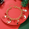 Wholesale Plastic Christmas Bracelet With Snowflake Bell And Festive Elements