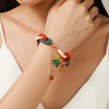 Wholesale Plastic Christmas Bracelet With Snowflake Bell And Festive Elements