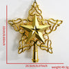 Wholesale Plastic Electroplated Fivepointed Star Christmas Tree Topper Decoration