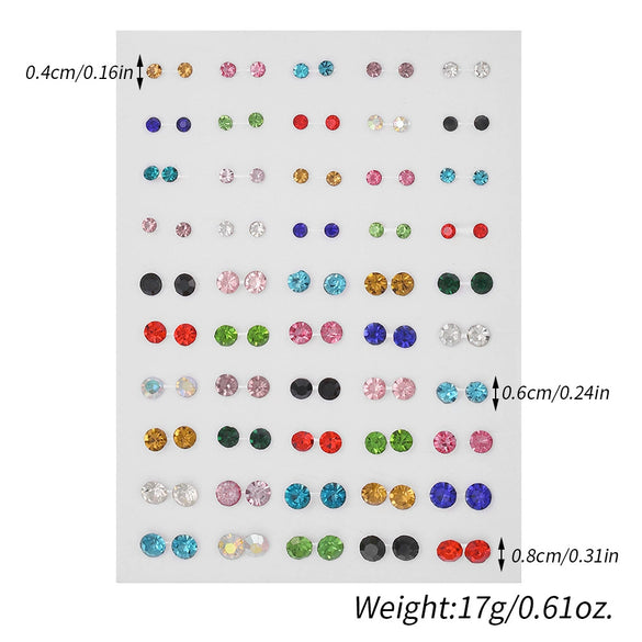 Wholesale Plastic Geometric Rhinestone Earrings With Electroplating Treatment For Women