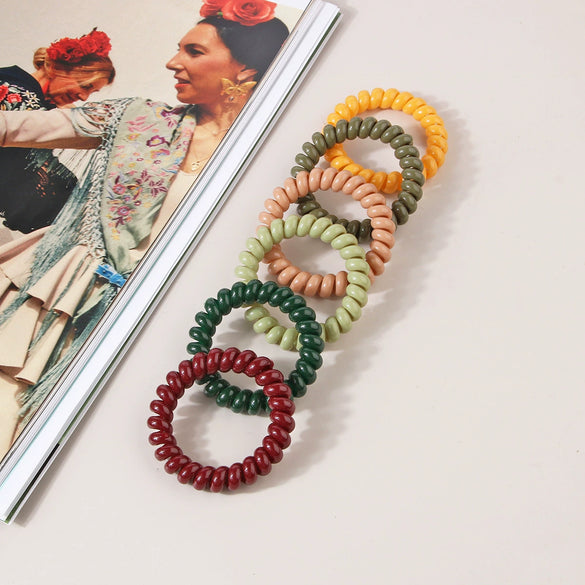 Wholesale Plastic Handmade High Elasticity Geometric Female Hair Ring Headwear
