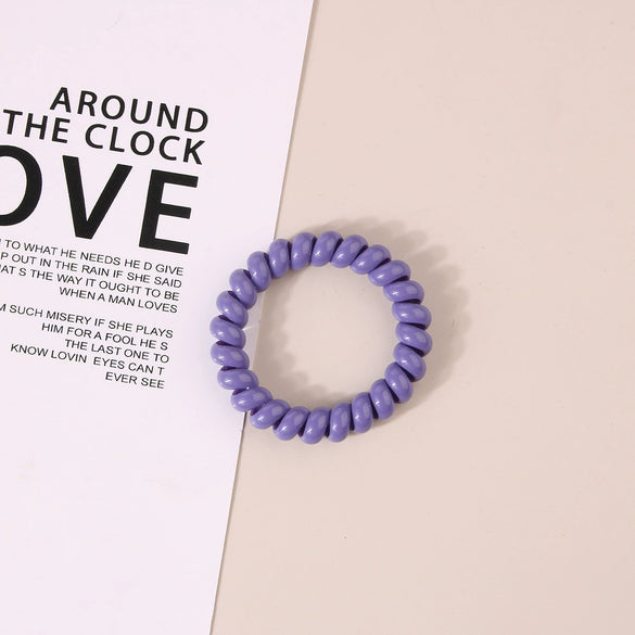 Wholesale Plastic Handmade High Elasticity Geometric Female Hair Ring Headwear