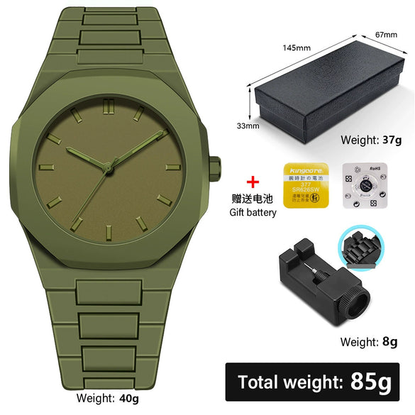 Wholesale Plastic Men's And Women's Quartz Watches With Round Dial And Stainless Steel Buckle For Exercise Style