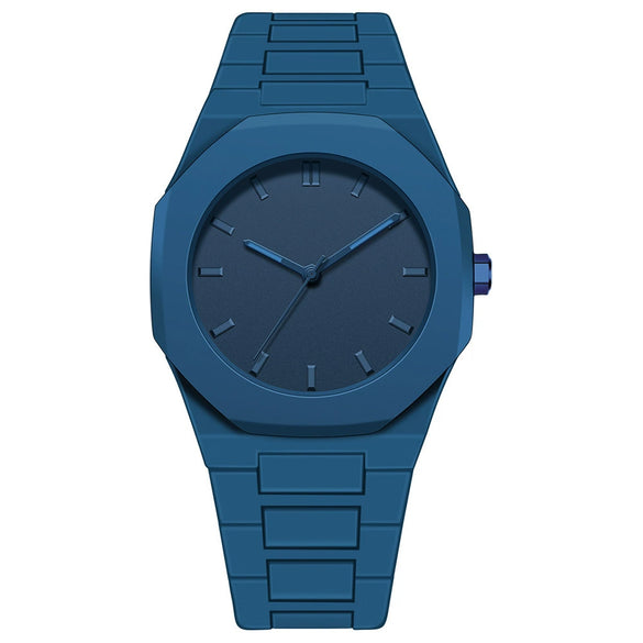 Wholesale Plastic Men's And Women's Quartz Watches With Round Dial And Stainless Steel Buckle For Exercise Style