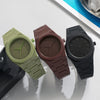 Wholesale Plastic Men's And Women's Quartz Watches With Round Dial And Stainless Steel Buckle For Exercise Style