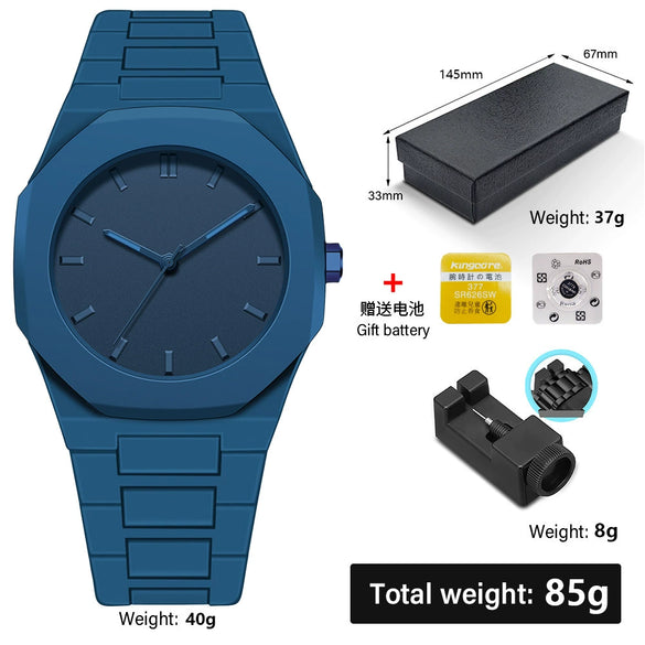 Wholesale Plastic Men's And Women's Quartz Watches With Round Dial And Stainless Steel Buckle For Exercise Style