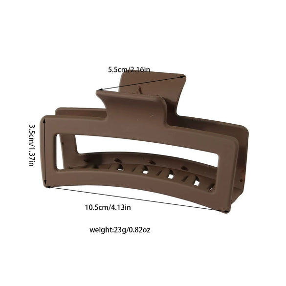 Wholesale Plastic Rectangular Claw Hair Clip For Women Fashion Ol Style With Baking Paint Treatment