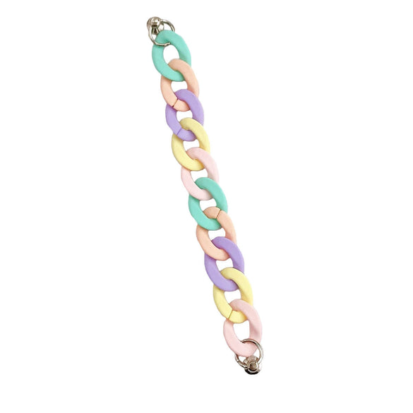 Wholesale Plastic Resin Acrylic Chain Bracelet Phone Hanging Chain Jewelry Accessories With Painting For Girls