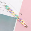 Wholesale Plastic Resin Acrylic Chain Bracelet Phone Hanging Chain Jewelry Accessories With Painting For Girls