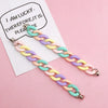 Wholesale Plastic Resin Acrylic Chain Bracelet Phone Hanging Chain Jewelry Accessories With Painting For Girls