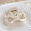 Wholesale Plastic Resin Bow Hair Clips Geometric Style Baking Paint Women Accessories