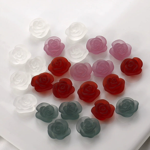 Wholesale Plastic Resin Dripping Glue Flower Shaped Diy Earrings And Hair Accessories Material