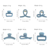 Wholesale Plastic Resin Geometric Handmade Women's Wave Fog Blue Grip Hair Clip