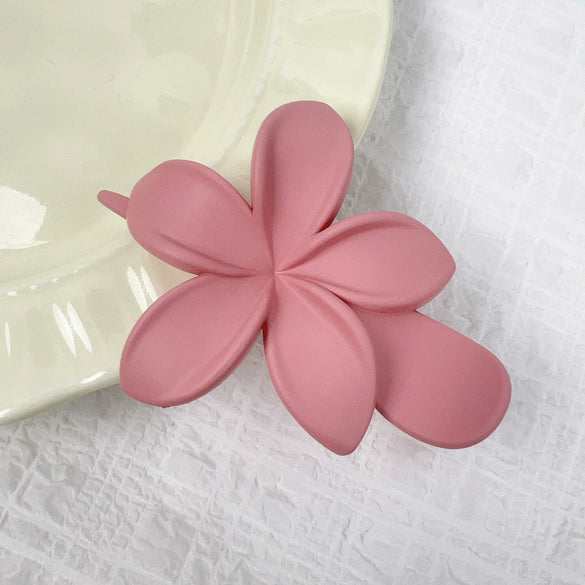Wholesale Plastic Resin Hair Disc Flower Duckbill Clip Grab Clip Hairpin Women's Highend Headwear With Geometric Plant Flowers Style And Polishing Treatment