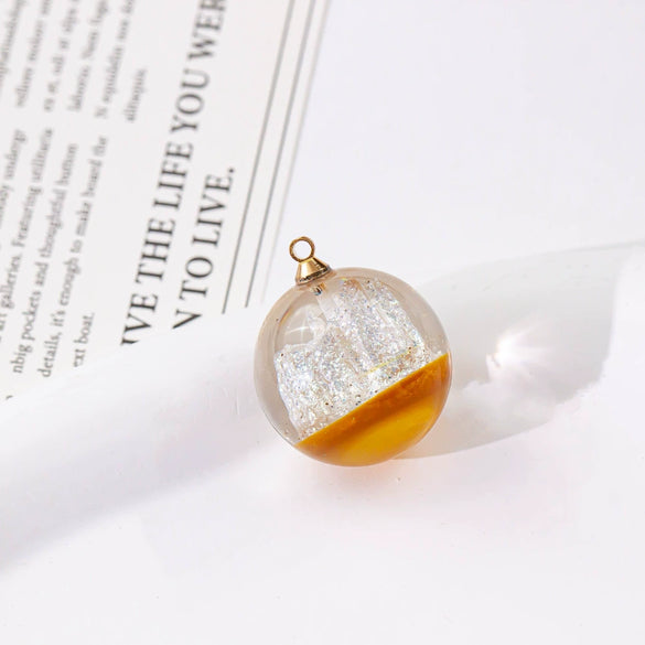 Wholesale Plastic Resin Handmade Diy Round Beads Starry Sky Mountain Pendant Bracelet Necklace Accessories With Epoxy Treatment