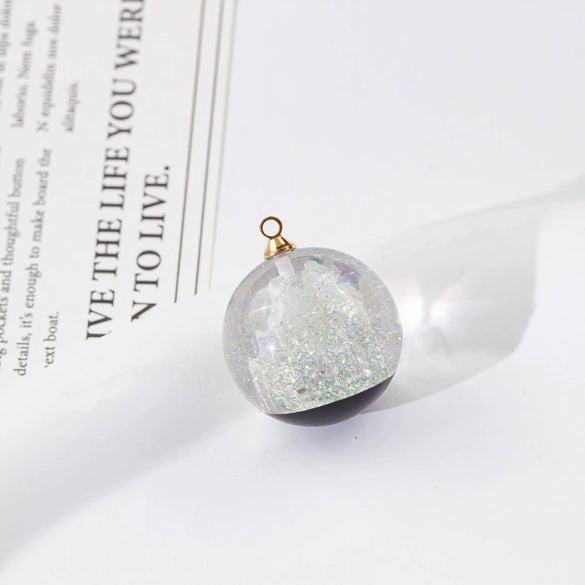 Wholesale Plastic Resin Handmade Diy Round Beads Starry Sky Mountain Pendant Bracelet Necklace Accessories With Epoxy Treatment