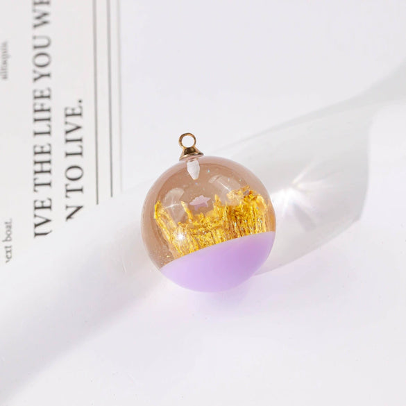 Wholesale Plastic Resin Handmade Diy Round Beads Starry Sky Mountain Pendant Bracelet Necklace Accessories With Epoxy Treatment