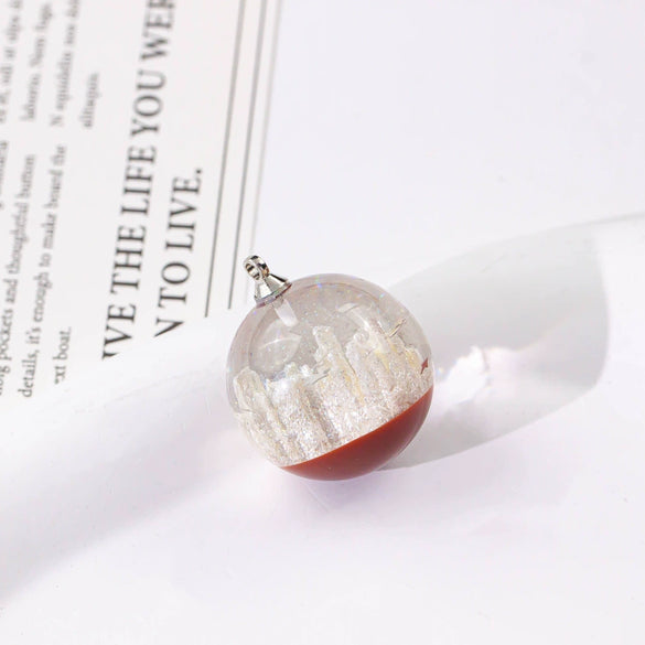 Wholesale Plastic Resin Handmade Diy Round Beads Starry Sky Mountain Pendant Bracelet Necklace Accessories With Epoxy Treatment