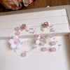 Wholesale Plastic Resin Handmade Flower Tassel Earrings With Silver Needle In Small Fresh Style