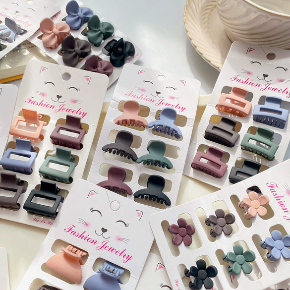 Wholesale Plastic Resin Handmade Simple Geometric Women's Hair Accessories Grab Clip