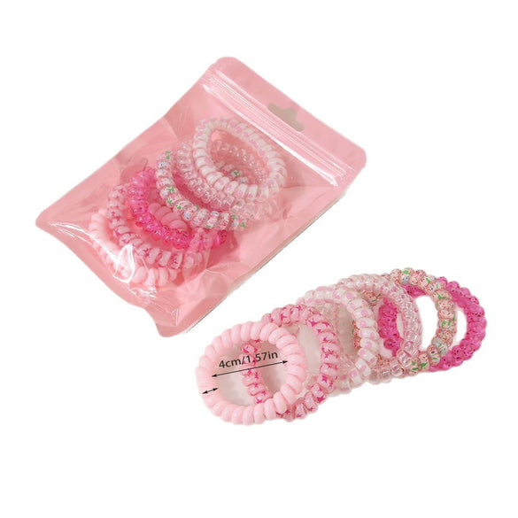 Wholesale Plastic Resin High Elastic Dopamine Candy Color Hair Bands With Baking Varnish Treatment