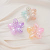 Wholesale Plastic Resin Jelly Color Frangipani Electroplated Hair Clips For Women