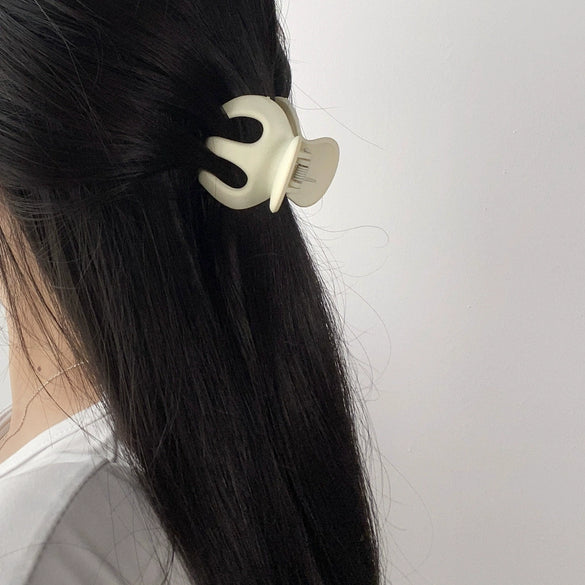 Wholesale Plastic Resin Light Luxury Geometric Handmade Women's Pumpkin High Horsetail Top Clip Hair Accessories
